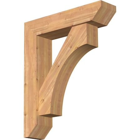 Ekena Millwork Westlake Slat Smooth Bracket w/ Offset Brace, Western Red Cedar, 7 1/2"W x 32"D x 38"H BKT0806X32X38WTL06SWR